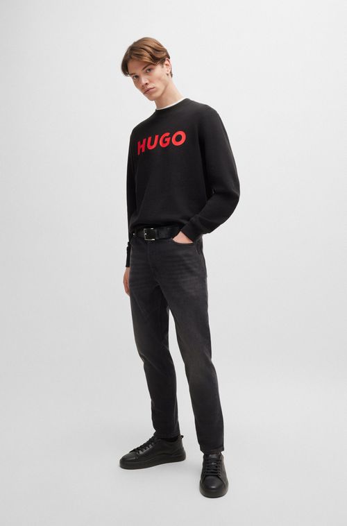 Blusa De Moletom De Gola Redonda Em Terry Francês Com Logo