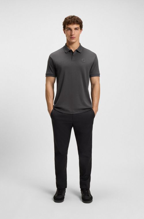 Polo Em Algodão Com Monograma Double B