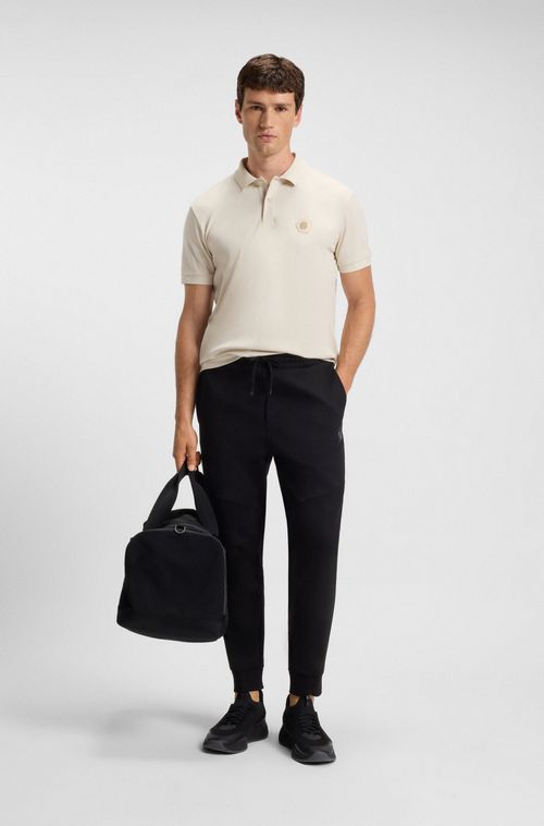 Polo Em Algodão Pima Com Monograma Double B