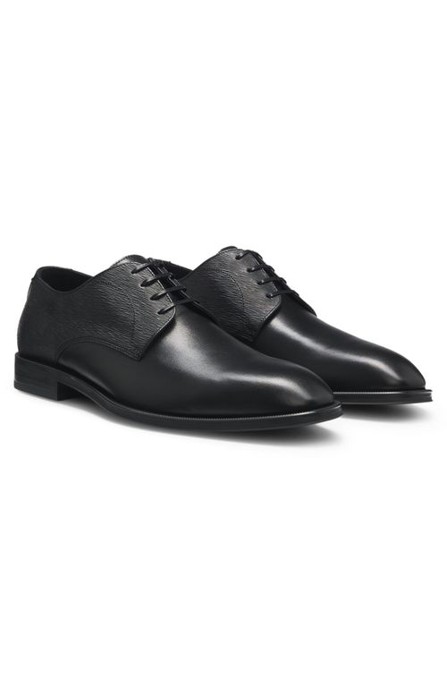 Sapatos Derby Lisos E Estruturados Em Couro