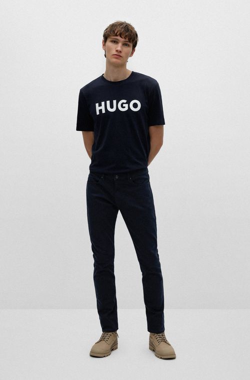 Camiseta De Algodão Regular Fit Com Logo