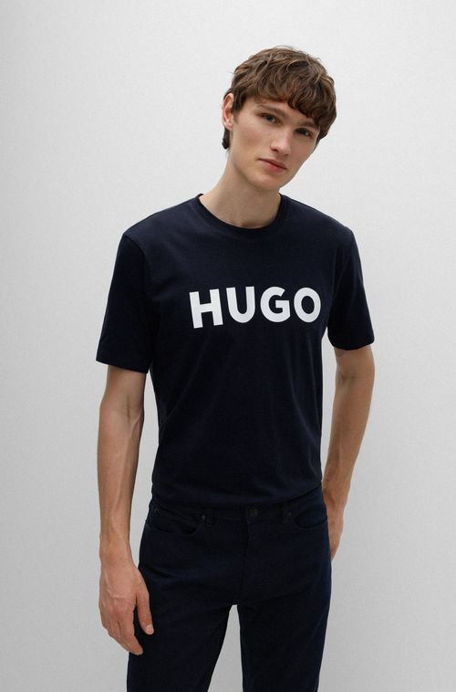 Camiseta De Algodão Regular Fit Com Logo