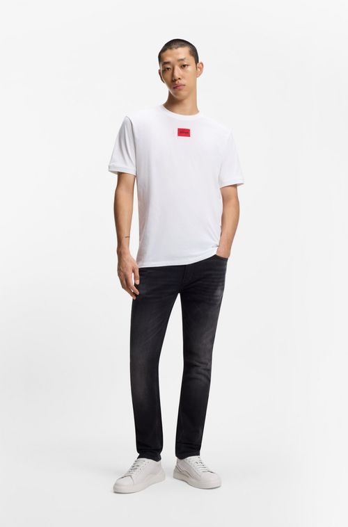 Camiseta De Algodão Regular Fit Com Logo