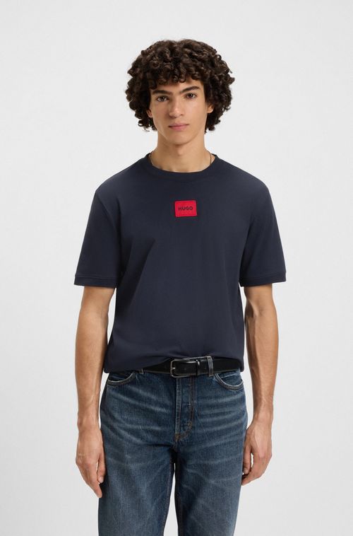 Camiseta De Algodão Regular Fit Com Logo