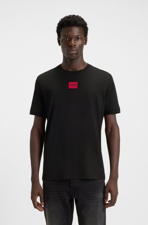 Camiseta De Algodão Regular Fit Com Logo