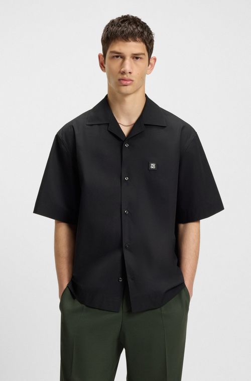 Camisa Oversized Em Algodão Com Toque De Papel
