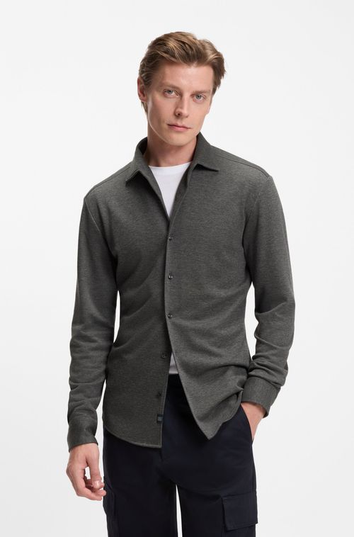Camisa BECKHAM X BOSS De Ajuste Slim Em Algodão