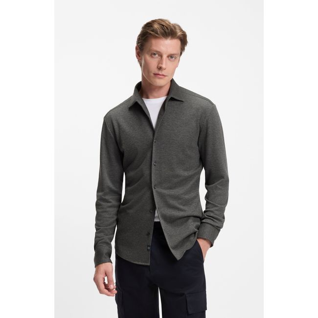 Camisa BECKHAM X BOSS De Ajuste Slim Em Algodão